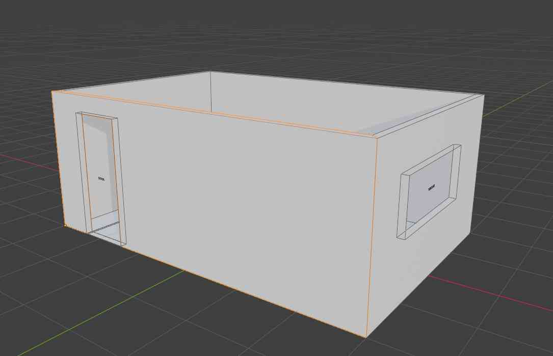 Very early model of the main room with no details